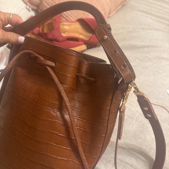 Sezane Farrow Bag Camel Croco - Size T-U - Picture 4 of 4